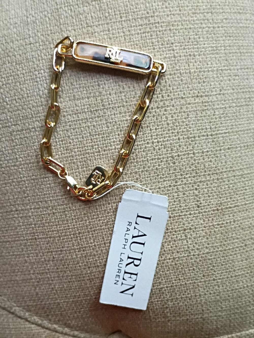Ralph Lauren Gold-tone Bracelet with Tortoiseshell Plaque - Picture 5 of 6